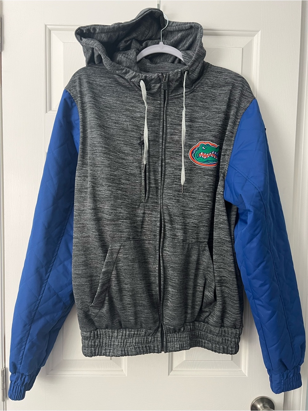 UF Florida Gators Franchise Athletic Zip-Up Hooded Jacket - Gray